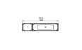 Flex 60BN.BX1 Bench - Technical Drawing / Top by EcoSmart Fire