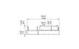Flex 50BN.BX1 Bench - Technical Drawing / Front by EcoSmart Fire