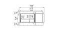 Flex 50LC.BXR Left Corner - Technical Drawing / Front by EcoSmart Fire