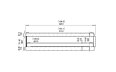 Flex 122LC Left Corner - Technical Drawing / Front by EcoSmart Fire