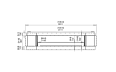 Flex 122SS.BX2 Single Sided - Technical Drawing / Front by EcoSmart Fire