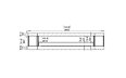 Flex 140 - Technical Drawing / Front by EcoSmart Fire