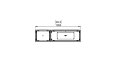 Flex 50BN.BX1 Bench - Technical Drawing / Top by EcoSmart Fire