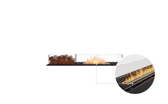 Flex 50BN.BX1 Bench - Ethanol - Black / Black / Installed View by EcoSmart Fire