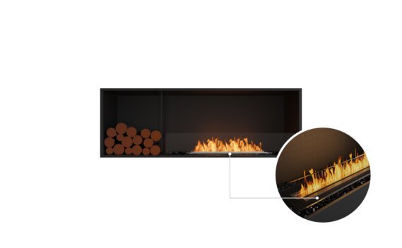 Flex 60SS.BXL Single Sided - Ethanol - Black / Black / Installed View by EcoSmart Fire