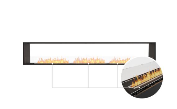 Flex 122DB Double Sided - Ethanol - Black / Black / Installed View by EcoSmart Fire