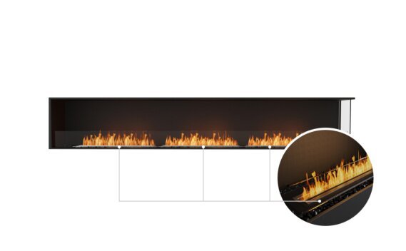 Flex 122RC Right Corner - Ethanol - Black / Black / Installed View by EcoSmart Fire