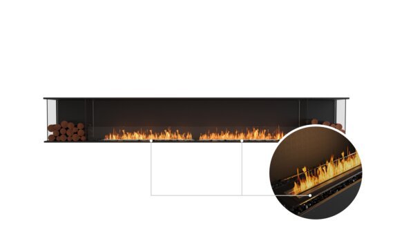 Flex 140 - Ethanol - Black / Black / Installed view - Logs not included by EcoSmart Fire