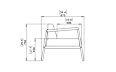 Sit A28 Furniture - Technical Drawing / Side by Blinde Design