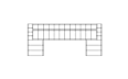 Connect Modular 6 U-Chaise Sectional Furniture - Technical Drawing / Top by Blinde Design