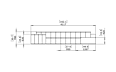Connect Modular 7 U-Sofa Chaise Sectional Furniture - Technical Drawing / Front by Blinde Design