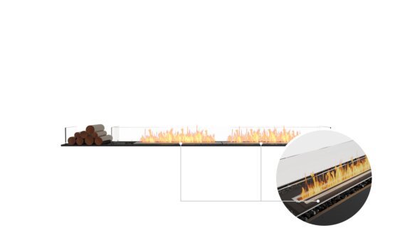 Flex 104BN.BX1 Bench - Ethanol - Black / Black / Installed View by EcoSmart Fire