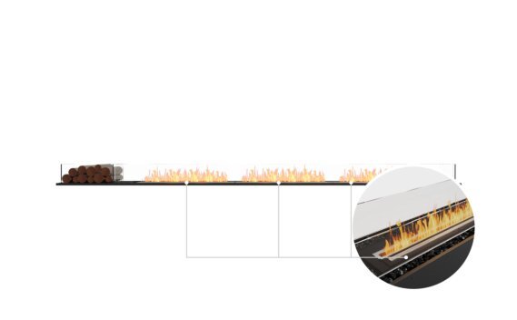 Flex 140BN.BX1 Bench - Ethanol - Black / Black / Installed View by EcoSmart Fire