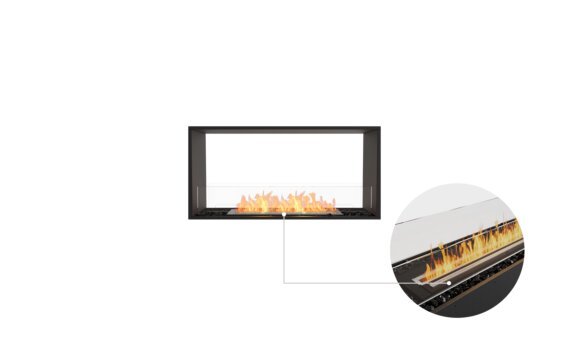 Flex 42DB Double Sided - Ethanol - Black / Black / Installed View by EcoSmart Fire