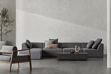 Relax Modular 5 Sofa Chaise Furniture - In-Situ Image by Blinde Design