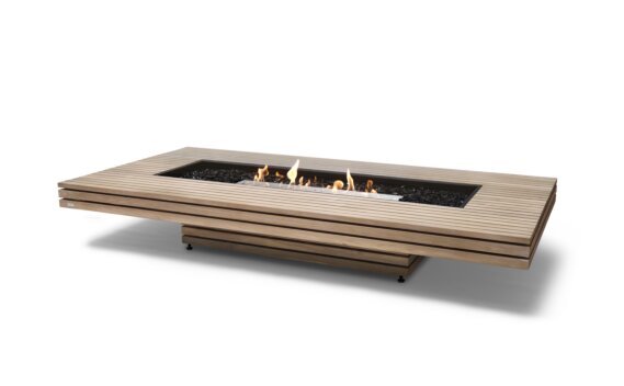 Gin 90 (Low) Fire Pit - Ethanol / Teak / *Teak colours may vary by EcoSmart Fire