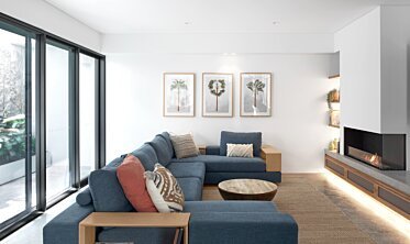 Flex Right Corner Fireplaces Fireplace Insert - In-Situ Image by EcoSmart Fire