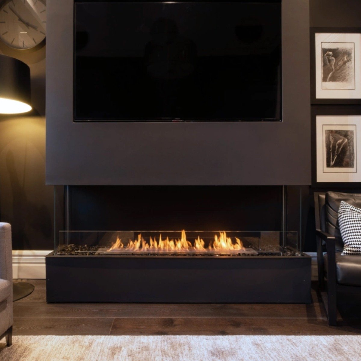 Flex bay fireplace inserts