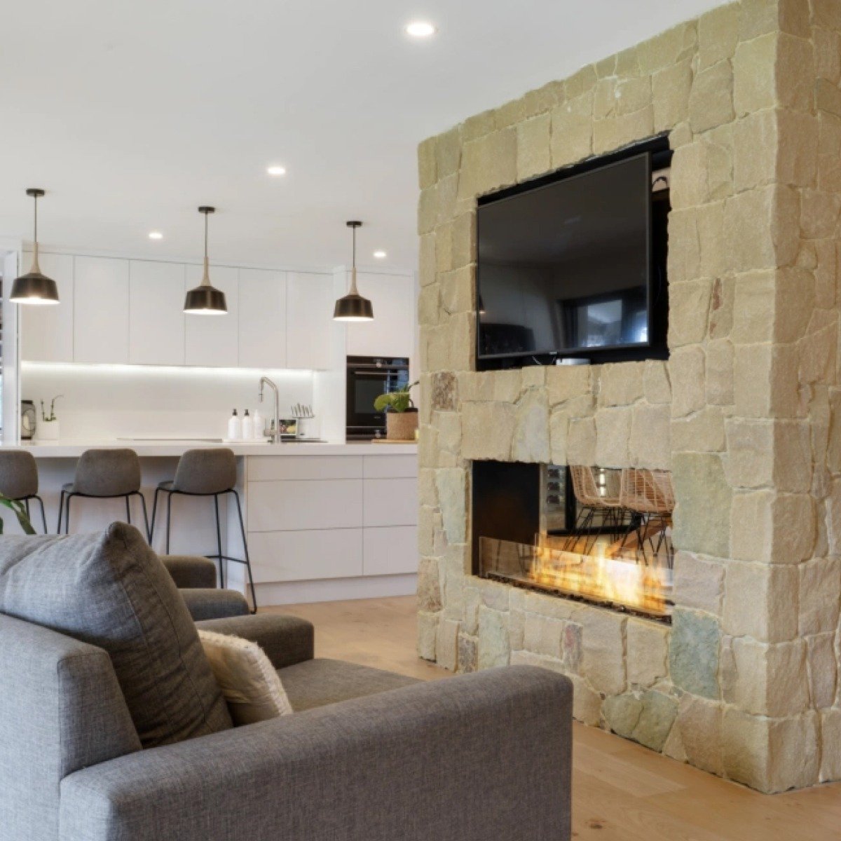 Flex double sided fireplace inserts