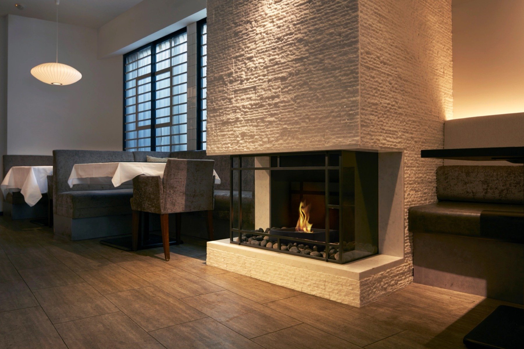 Modern take on traditional fireplaces