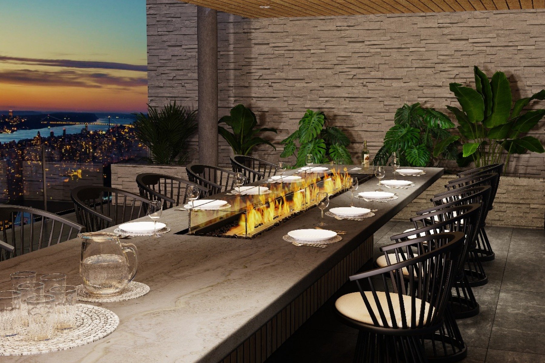 Commercial fire pit kits