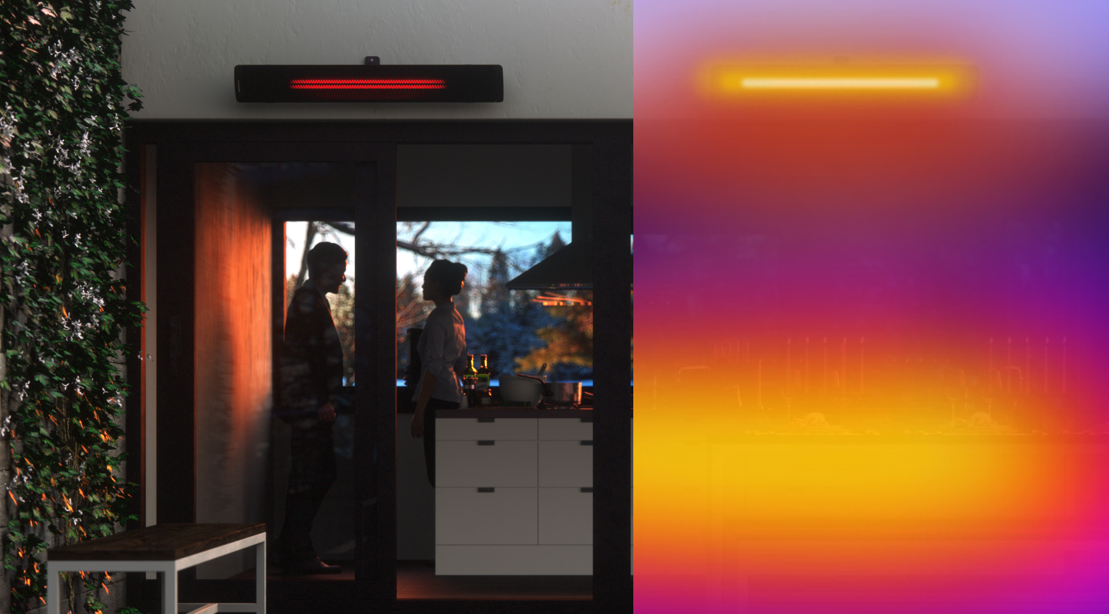 HEATSCOPE® radiant heater heatmap